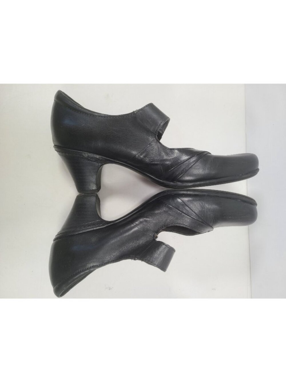 Rockport Cobb Hill Mary Jane Salma Black Leather 8.5M Heeled Shoe Hook Loop - Picture 8 of 11